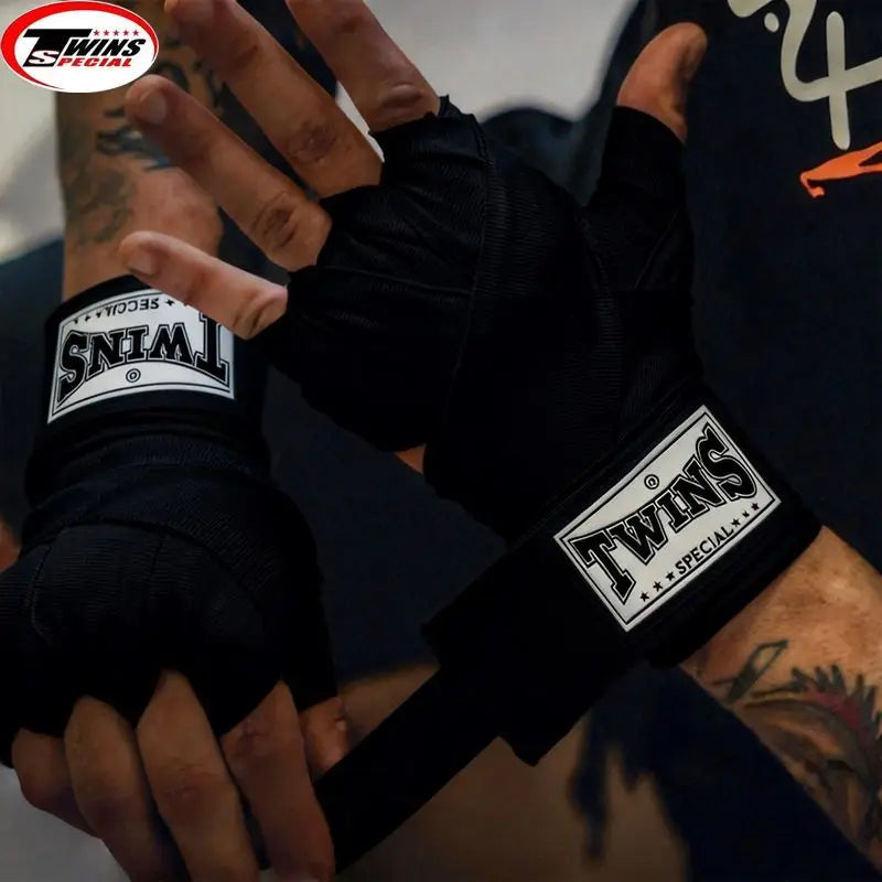 BANDAGEM TWIN-5M Boxing Hand Wraps Muay Thai Training MMA Bandages White Boxing Hand Guard