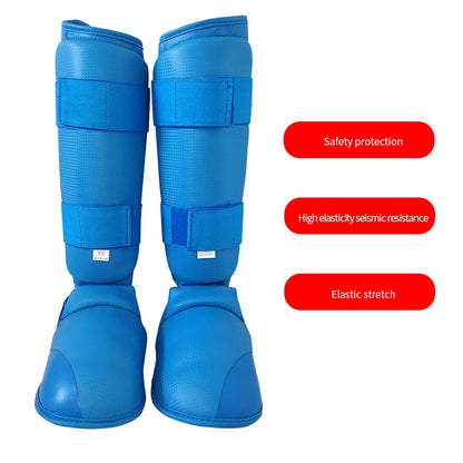 Shin Guards for Combat Martial Arts Kickboxing PU Leather Adjustable Leg Guards Shin Pads with Instep Guard for Adults Teenager