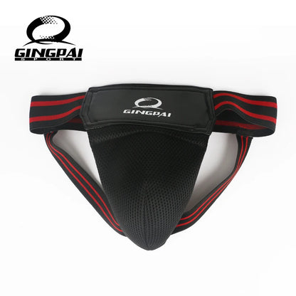 Hot Sale Adult Male Red MMA Crotch Protector TKD Karate Groin Guard Child Men Groin Protector Kick Boxing Protection Jockstrap