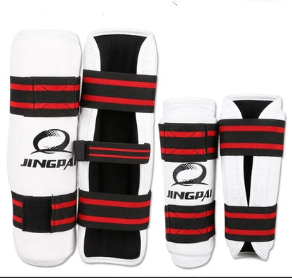 Taekwondo Arm Shin Guards Kick Boxing Protector Sanda Taekwondo Boxing Leggings Ankle Protection for MMA Muay Thai Shin Pads
