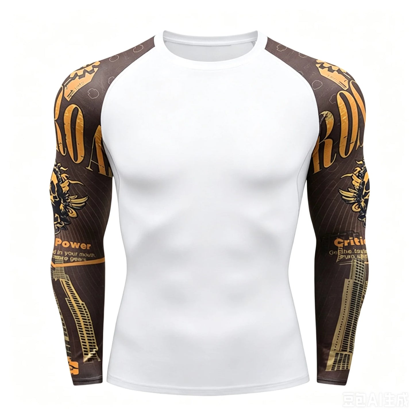 Men's MMA Rashguard T-shirt Long Sleeve Muay Thai BJJ Jiu Jitsu Fitness Gym Boxing Compression Shirt Fitness Gym Wear