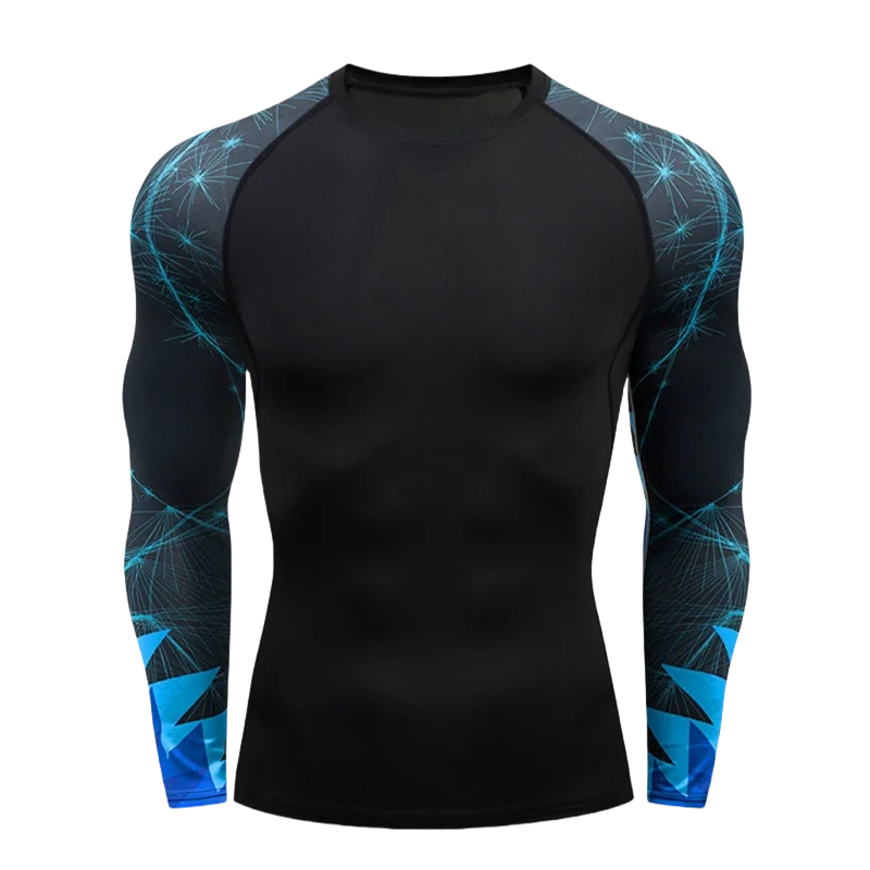 Men's MMA Rashguard T-shirt Long Sleeve Muay Thai BJJ Jiu Jitsu Fitness Gym Boxing Compression Shirt Fitness Gym Wear