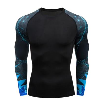 Men's MMA Rashguard T-shirt Long Sleeve Muay Thai BJJ Jiu Jitsu Fitness Gym Boxing Compression Shirt Fitness Gym Wear
