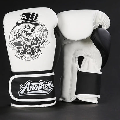 Kick Boxing Gloves 10/12/14oz/16oz PU Leather Professional Muay Thai MMA Kickboxing Glove Silver Sandbag Punch Training Gear