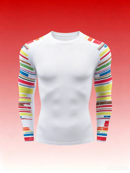 Men's MMA Rashguard T-shirt Long Sleeve Muay Thai BJJ Jiu Jitsu Fitness Gym Boxing Compression Shirt Fitness Gym Wear