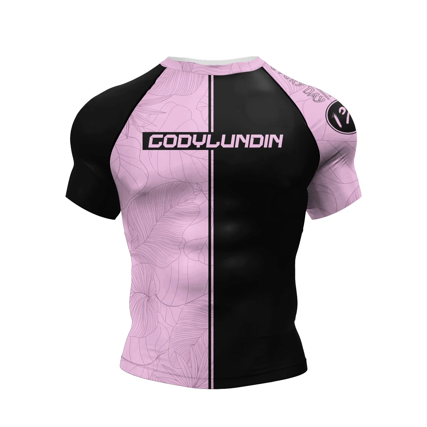 Jiu Jitsu Raglan Compression Rash Guard Unisex Oni Demon Graphic Print, BJJ MMA Training Top, Stretch Quick Dry Sportswear