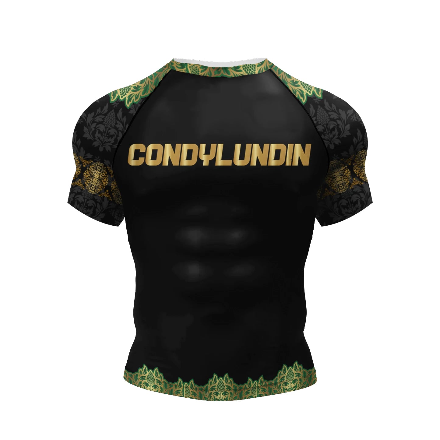 Jiu Jitsu Raglan Compression Rash Guard Unisex Oni Demon Graphic Print, BJJ MMA Training Top, Stretch Quick Dry Sportswear