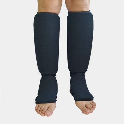 Shin Guards with Instep Protection Breathable Fabric Thick EVA Foam Padding for Karate Kickboxing Muay Thai Training Shin Gear