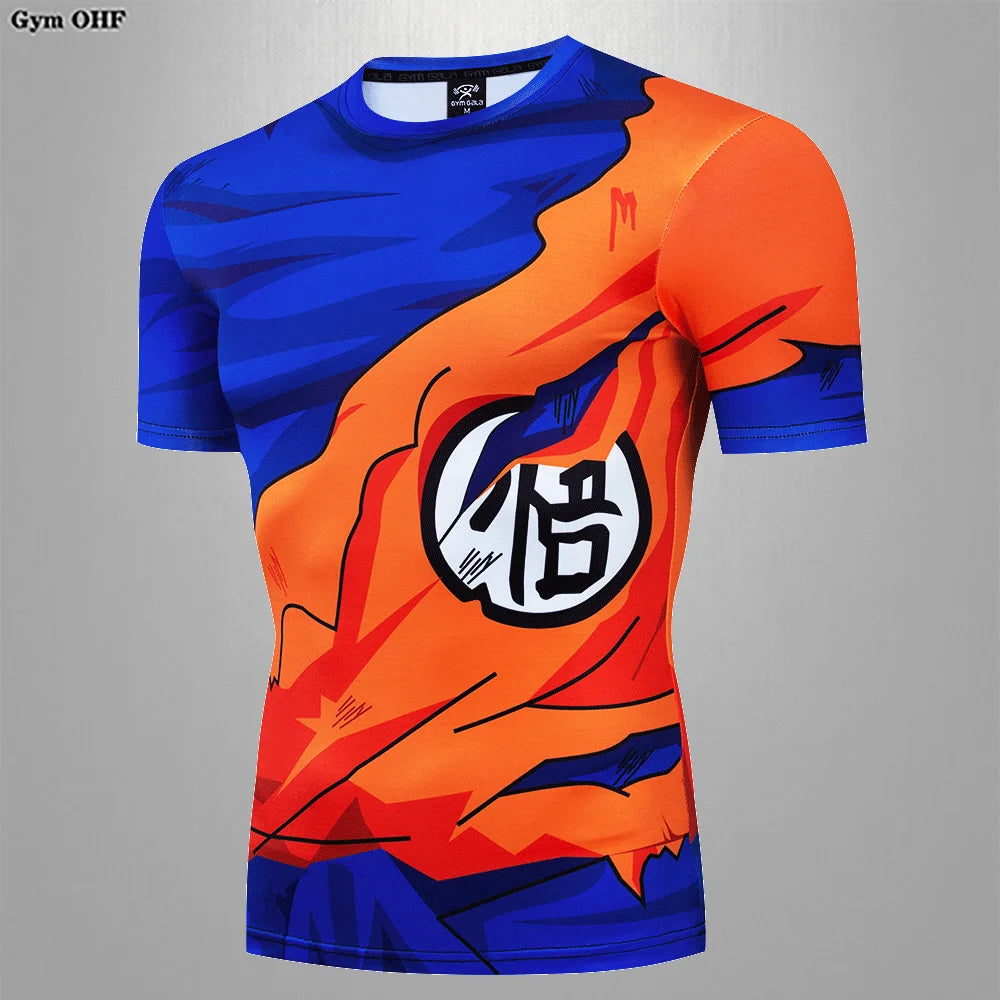 MMA Rashguard Jiu Jitsu Bjj T-Shirt Men Compression Shirts Quick Dry Gym Running Sports Tops Tee Boxing Jersey Mens T Shirt