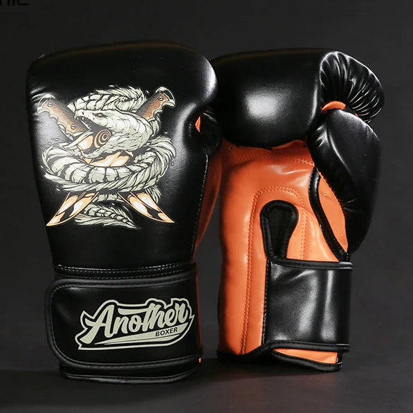 Kick Boxing Gloves 10/12/14oz/16oz PU Leather Professional Muay Thai MMA Kickboxing Glove Silver Sandbag Punch Training Gear