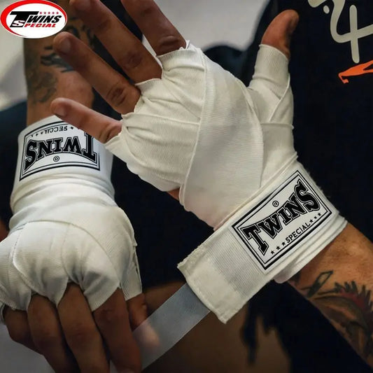 BANDAGEM TWIN-5M Boxing Hand Wraps Muay Thai Training MMA Bandages White Boxing Hand Guard