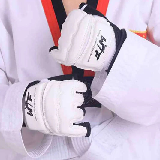 Sports Half Fingers Gloves Hands Protection Training Boxing Punch Gloves Breathable Lightweight Shock Absorption Taekwondo Glove