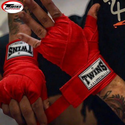 BANDAGEM TWIN-5M Boxing Hand Wraps Muay Thai Training MMA Bandages White Boxing Hand Guard