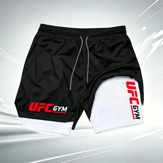 Shorts Masculino 2 em 1 — Estampa UFC GYM WX241