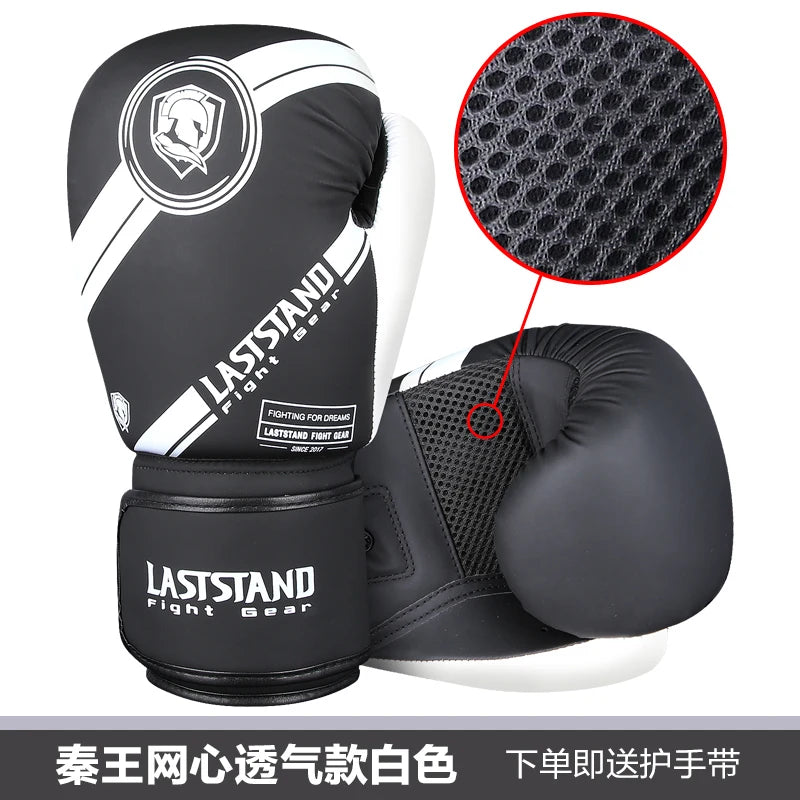 Boxing Gloves 8 10 12 14OZ PU Leather Muay Thai Guantes De Boxeo Sanda Free Fight MMA Kick Boxing Training Glove For Men Women