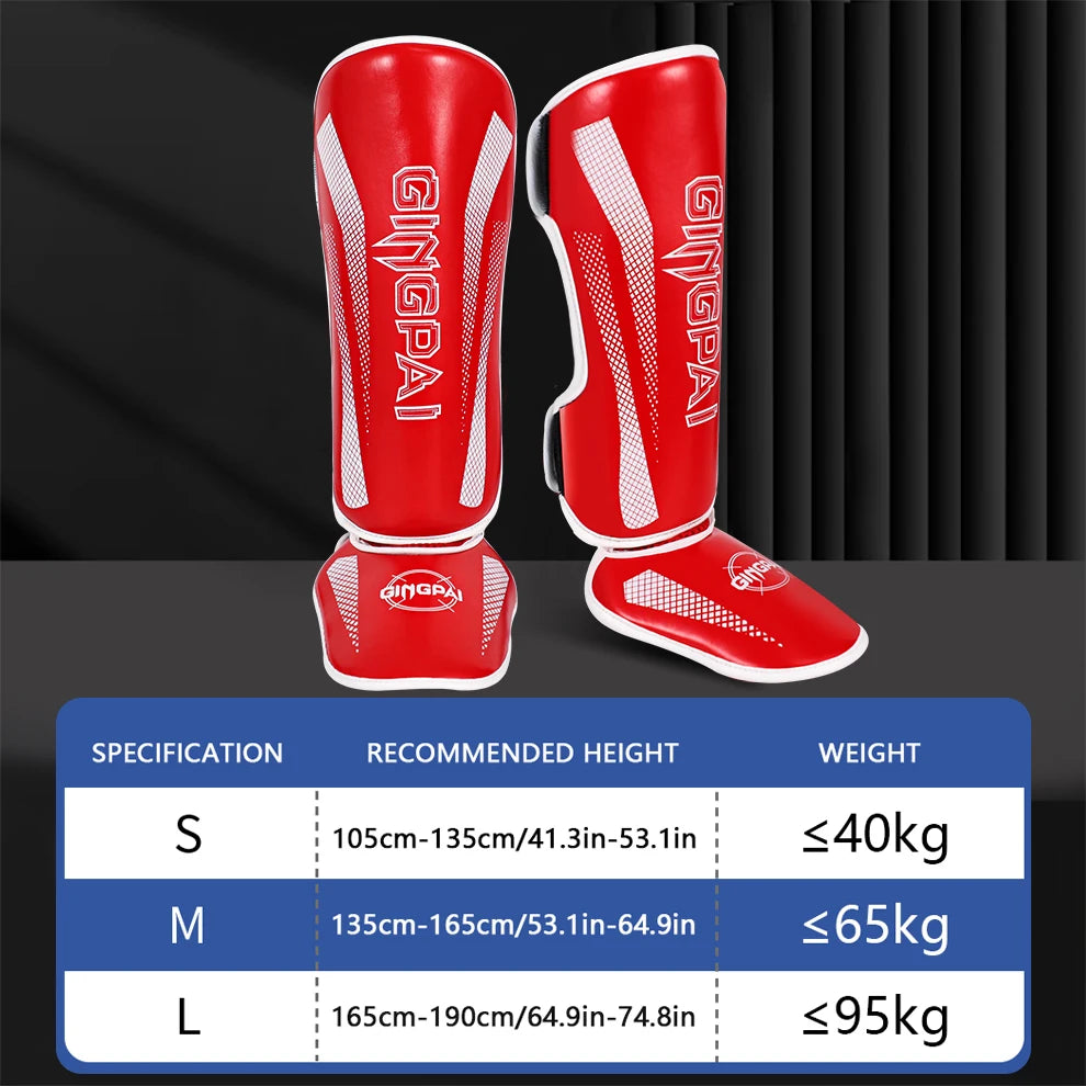 Shin Guards Muay Thai MMA Kickboxing Instep Guard Sparring Protective Leg Shin Pads Boxing Protective Gear Leg Foot Protector