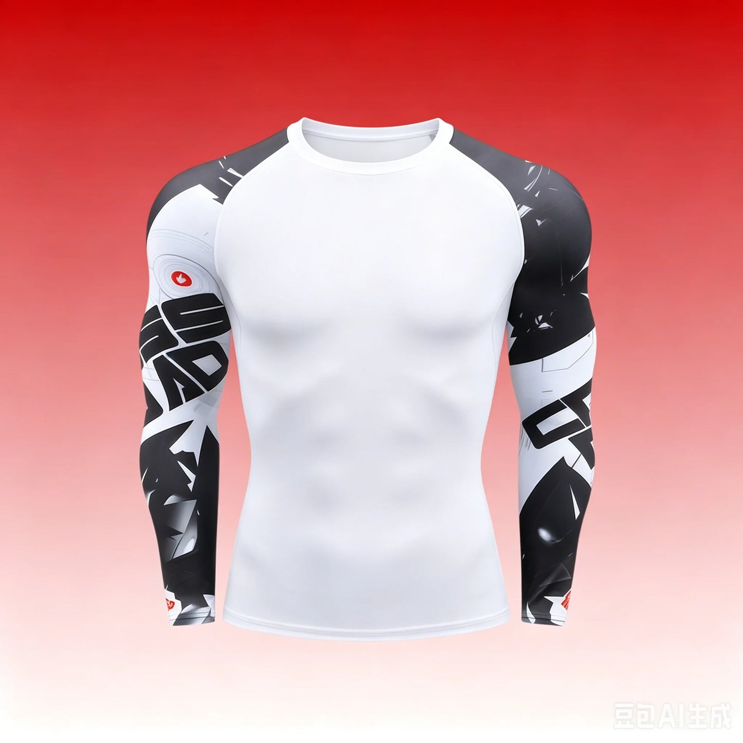 Men's MMA Rashguard T-shirt Long Sleeve Muay Thai BJJ Jiu Jitsu Fitness Gym Boxing Compression Shirt Fitness Gym Wear