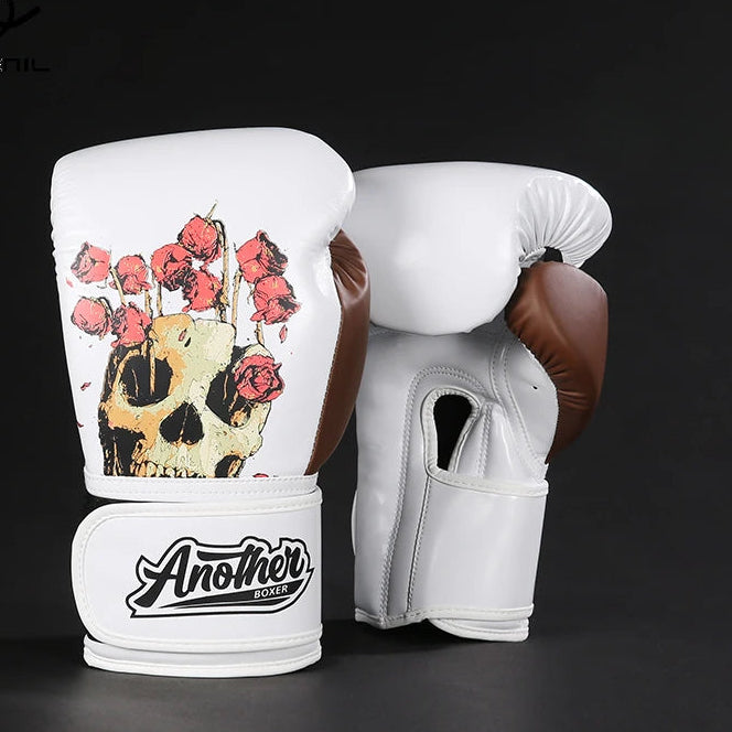 Kick Boxing Gloves 10/12/14oz/16oz PU Leather Professional Muay Thai MMA Kickboxing Glove Silver Sandbag Punch Training Gear