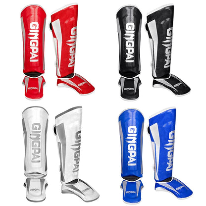 Muay Thai Shin Guard for Combat,Sanda Training,Kid Adult Boxing Leg Protectors With Reinforced Toe Durable Ankle Shin Protection