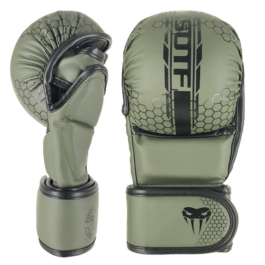 Professional Adult MMA Boxing Training Gloves Half Finger Leather Cushion Sanda Knuckles for Sandbag