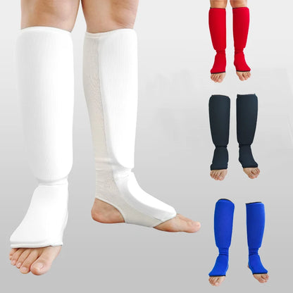 Shin Guards with Instep Protection Breathable Fabric Thick EVA Foam Padding for Karate Kickboxing Muay Thai Training Shin Gear