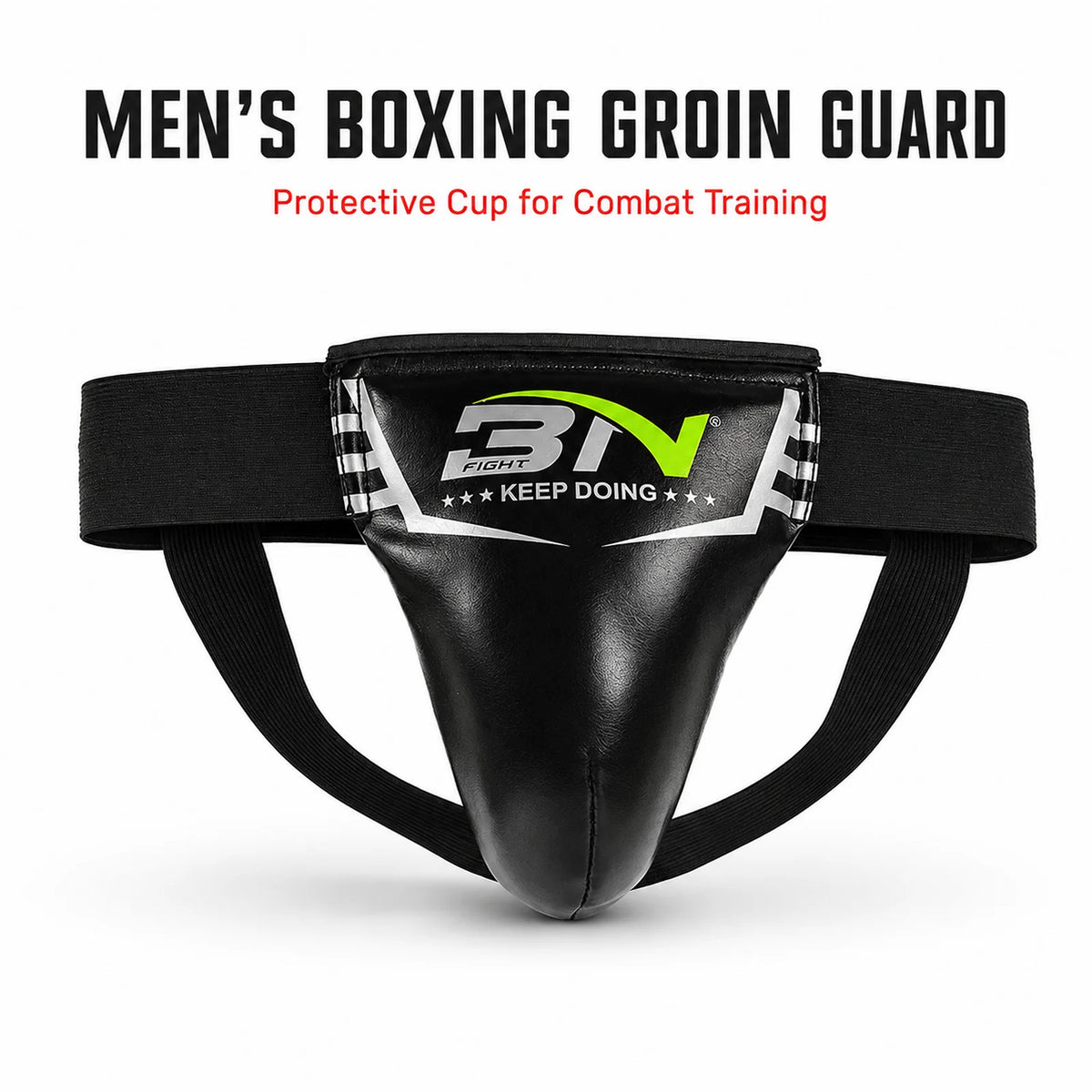 BN Male Boxing Groin Guard PU Leather Protective Cup Jockstrap Crotch Protector for MMA Muay Thai Kickboxing Taekwondo Sanda