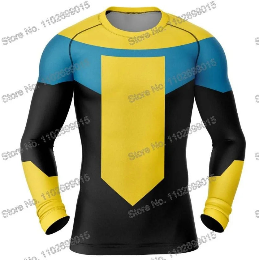 Invincible Cosplay Rash Guard Diving T Shirt BJJ RashGuard Long Short Sleeve MMA Clothing Men Women Viltrumite Gym Shirt Costume