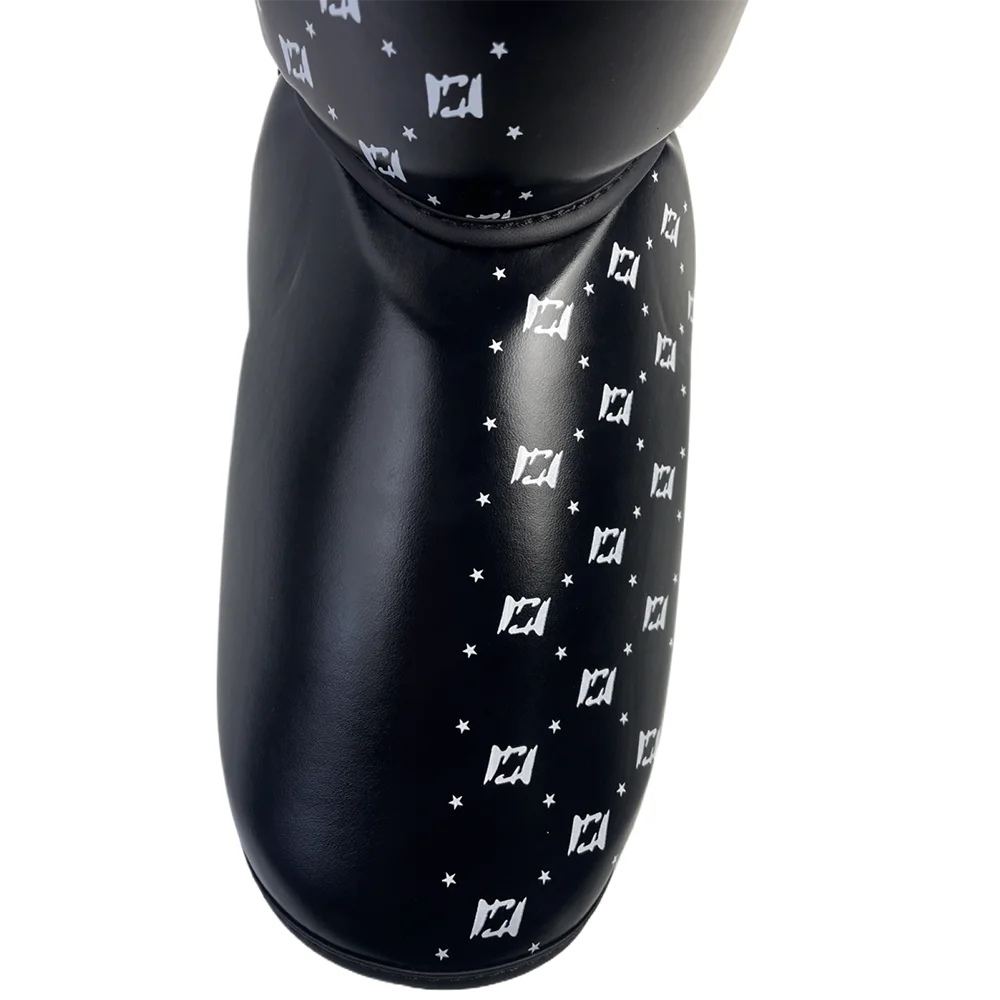 High Quality Black Professional Kids Boxing Training Shin Guard Adults Kickboxing Sanda Boxing Leggings Ankle Protection for M