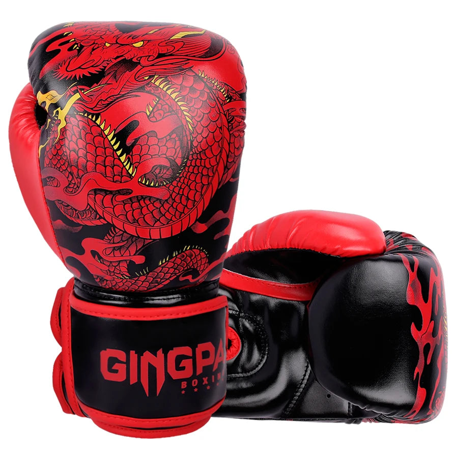 10/12/14OZ Child Adult Muay Thai Boxing Gloves Kickboxing MMA Martial Arts Combat Punching Fight Boxer Mittens Equipment DEO