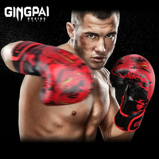 10/12/14OZ Child Adult Muay Thai Boxing Gloves Kickboxing MMA Martial Arts Combat Punching Fight Boxer Mittens Equipment DEO