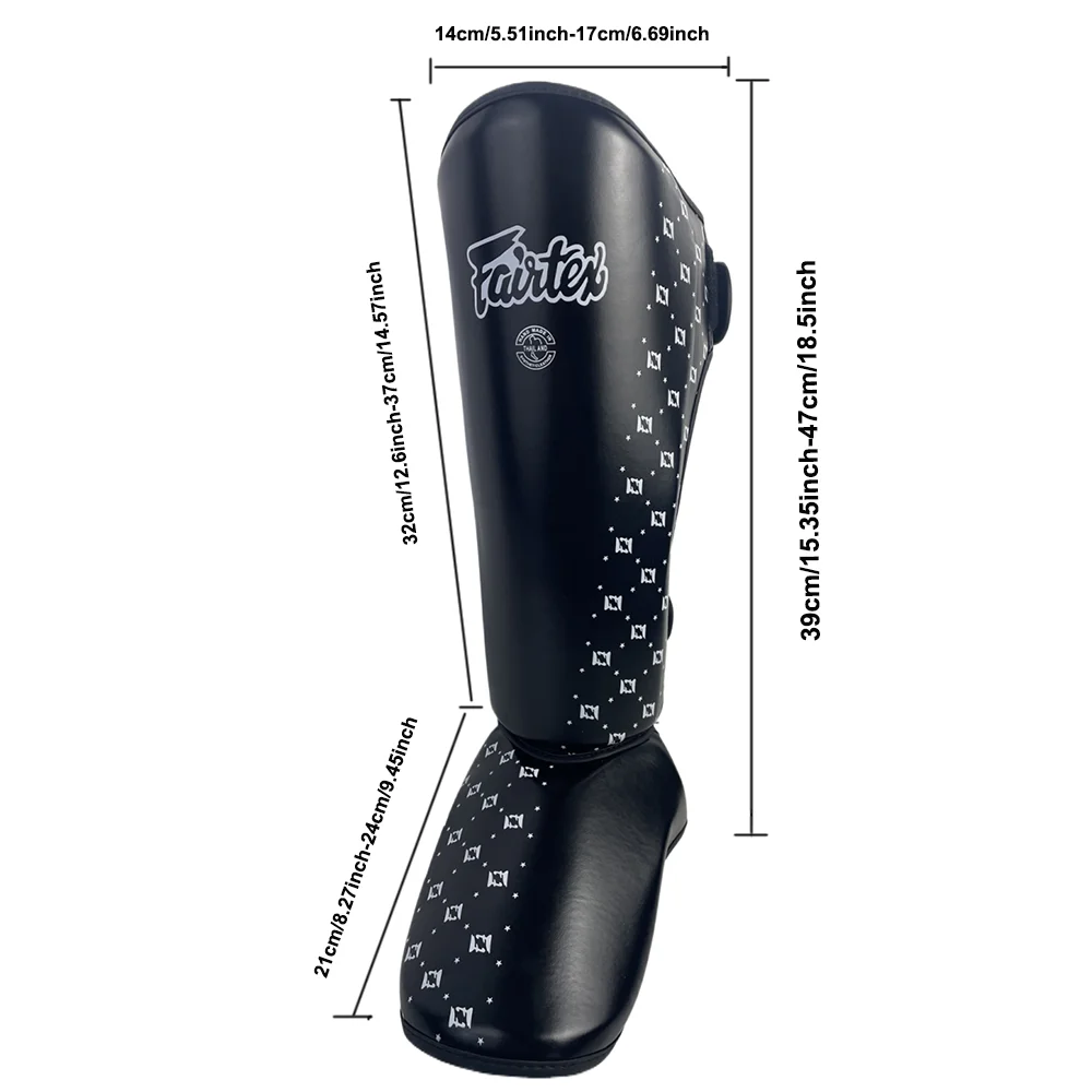 High Quality Black Professional Kids Boxing Training Shin Guard Adults Kickboxing Sanda Boxing Leggings Ankle Protection for M