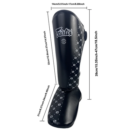 High Quality Black Professional Kids Boxing Training Shin Guard Adults Kickboxing Sanda Boxing Leggings Ankle Protection for M