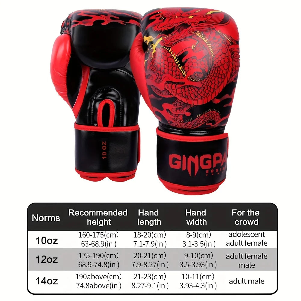 Boxing Gloves 10-14oz PU Leather Muay Thai Guantes De Boxeo Sanda Free Fight MMA Kick Boxing Training Glove For Men Women Kids