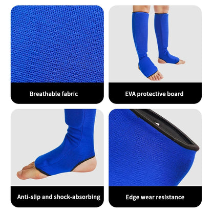 Shin Guards with Instep Protection Breathable Fabric Thick EVA Foam Padding for Karate Kickboxing Muay Thai Training Shin Gear