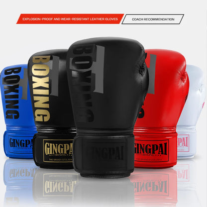 6-12oz Boxing gloves for adults children men Sanda professional women Muay Thai teenagers beginners boxing training equipment