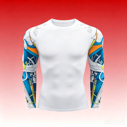 Men's MMA Rashguard T-shirt Long Sleeve Muay Thai BJJ Jiu Jitsu Fitness Gym Boxing Compression Shirt Fitness Gym Wear