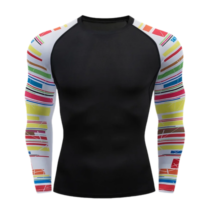 Men's MMA Rashguard T-shirt Long Sleeve Muay Thai BJJ Jiu Jitsu Fitness Gym Boxing Compression Shirt Fitness Gym Wear