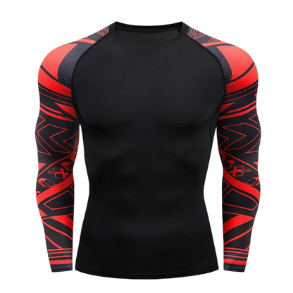 Men's MMA Rashguard T-shirt Long Sleeve Muay Thai BJJ Jiu Jitsu Fitness Gym Boxing Compression Shirt Fitness Gym Wear