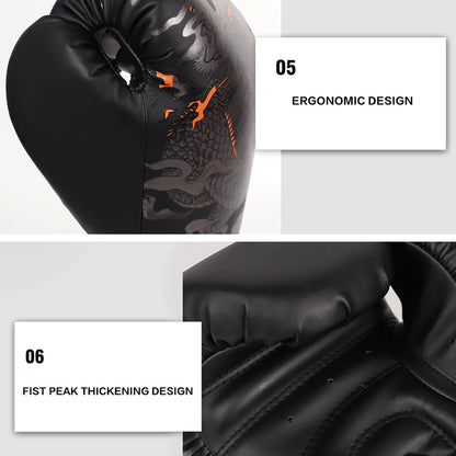 Boxing Gloves 10-14oz PU Leather Muay Thai Guantes De Boxeo Sanda Free Fight MMA Kick Boxing Training Glove For Men Women Kids