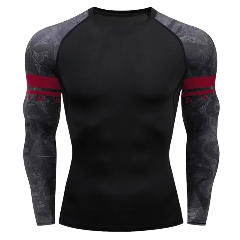 Men's MMA Rashguard T-shirt Long Sleeve Muay Thai BJJ Jiu Jitsu Fitness Gym Boxing Compression Shirt Fitness Gym Wear
