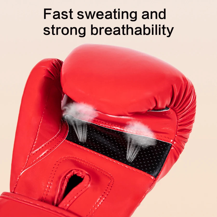 4/6/8/10/12oz Boxing Gloves Professional Adult Sanda Muay Thai Fighting Gloves Men Kid Women Training Sandbag Free Fight MMA