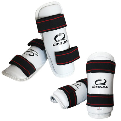 Taekwondo Arm Shin Guards Kick Boxing Protector Sanda Taekwondo Boxing Leggings Ankle Protection for MMA Muay Thai Shin Pads