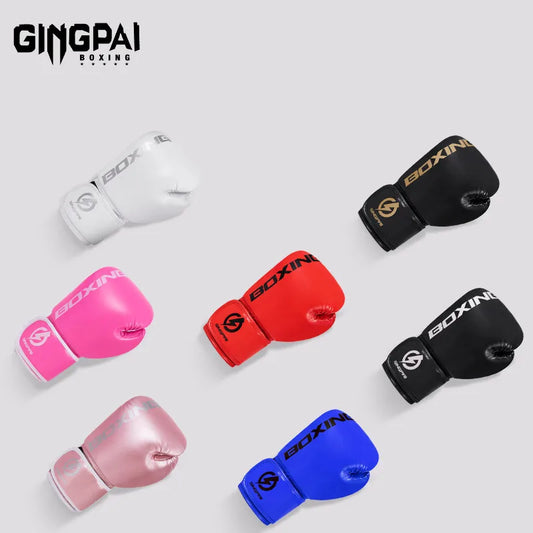 4/6/8/10/12oz Boxing Gloves Professional Adult Sanda Muay Thai Fighting Gloves Men Kid Women Training Sandbag Free Fight MMA