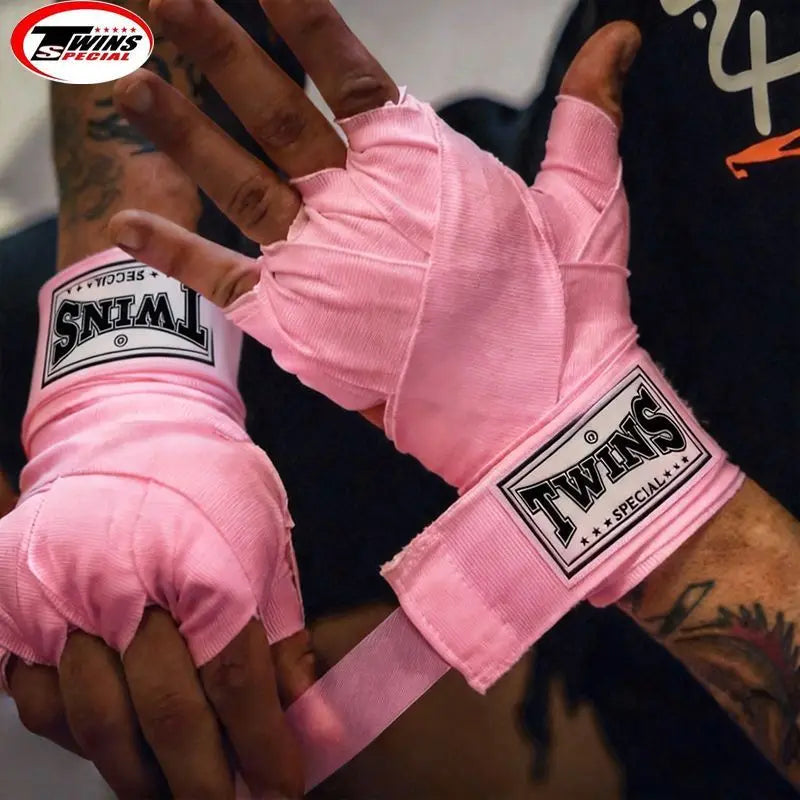 BANDAGEM TWIN-5M Boxing Hand Wraps Muay Thai Training MMA Bandages White Boxing Hand Guard