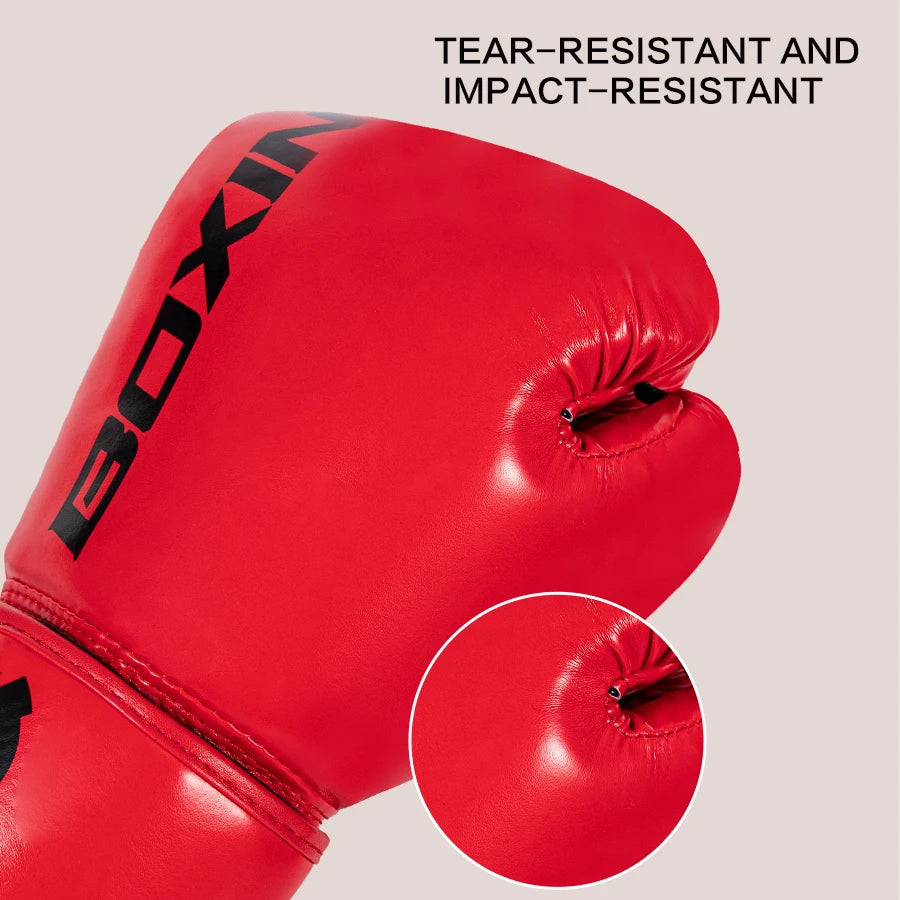 4/6/8/10/12oz Boxing Gloves Professional Adult Sanda Muay Thai Fighting Gloves Men Kid Women Training Sandbag Free Fight MMA