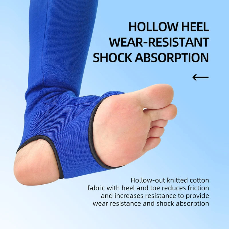 Shin Guards with Instep Protection Breathable Fabric Thick EVA Foam Padding for Karate Kickboxing Muay Thai Training Shin Gear