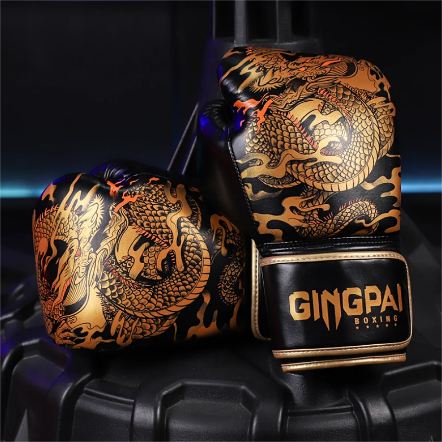 Boxing Gloves 10-14oz PU Leather Muay Thai Guantes De Boxeo Sanda Free Fight MMA Kick Boxing Training Glove For Men Women Kids