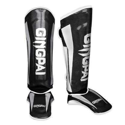 Muay Thai Shin Guard for Combat,Sanda Training,Kid Adult Boxing Leg Protectors With Reinforced Toe Durable Ankle Shin Protection