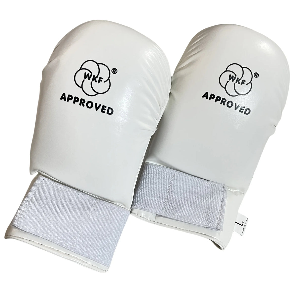 WKF Approved Karate Gloves, Half-Fingered, Red, Blue, White, Thick Padded Boxing Gloves, PU Material, for Children and Adults, Competition Use