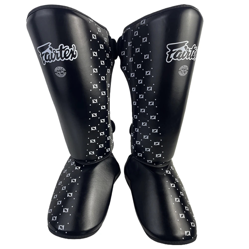 High Quality Black Professional Kids Boxing Training Shin Guard Adults Kickboxing Sanda Boxing Leggings Ankle Protection for M